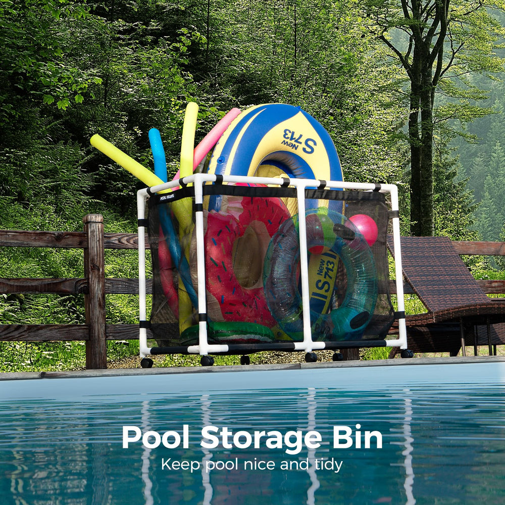 POOL FELLOWS in backyard lifestyle scene conveying neat, usable pool deck