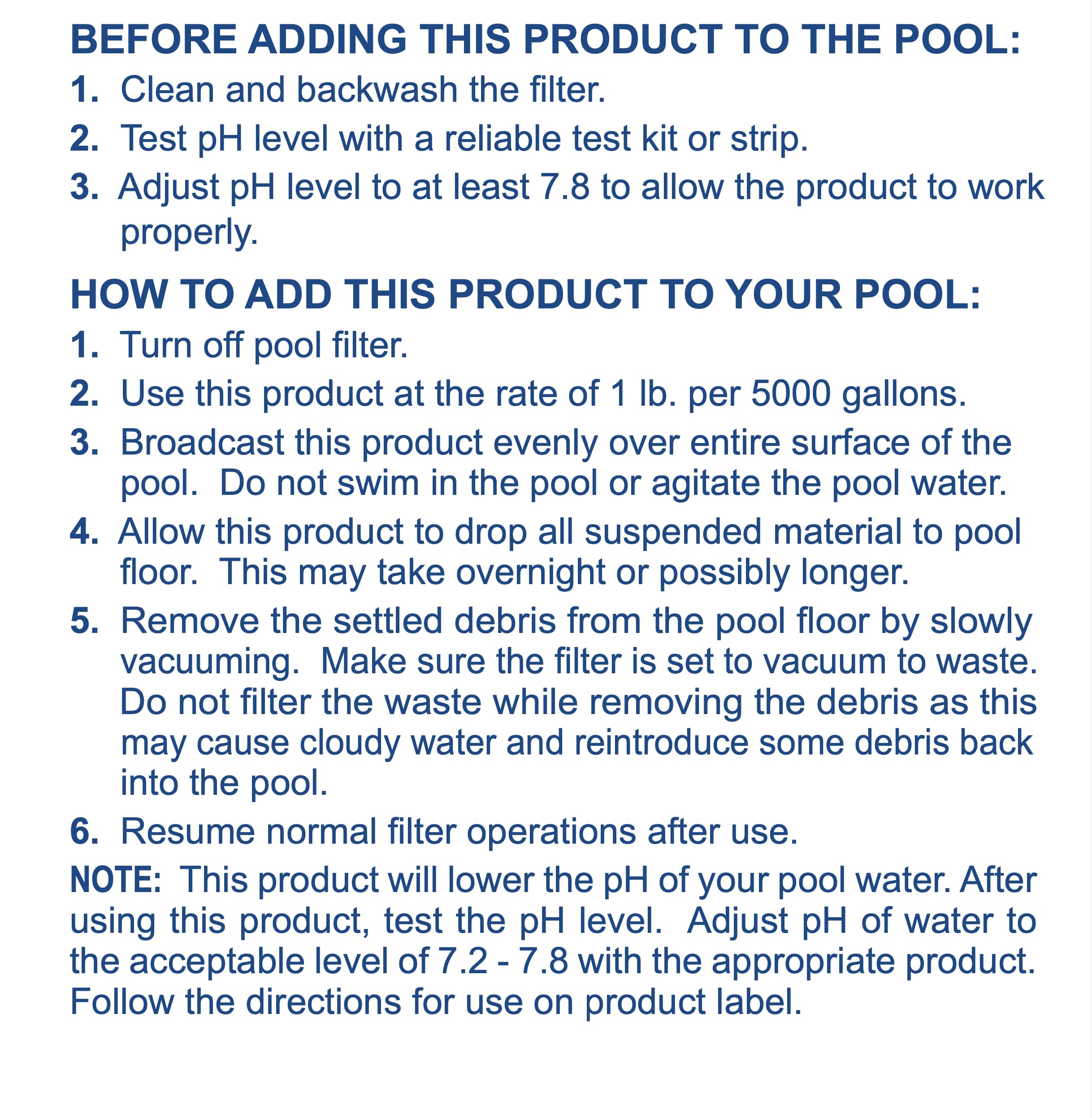 Pool Mate on poolside shelf with clear water illustrating faster clarity restoration benefit