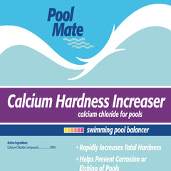 Pool Mate being mixed in plastic bucket while pool pump runs for safe application