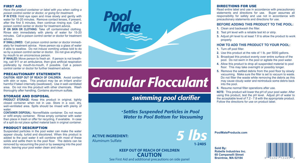 Settled flocculated debris on pool floor ready for vacuuming with Pool Mate