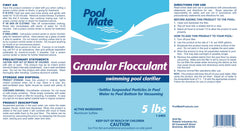 Settled flocculated debris on pool floor ready for vacuuming with Pool Mate