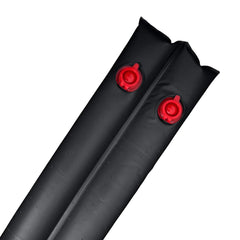 Pool Mate valve and seam detail close-up showing durable vinyl and leak-proof valve benefit