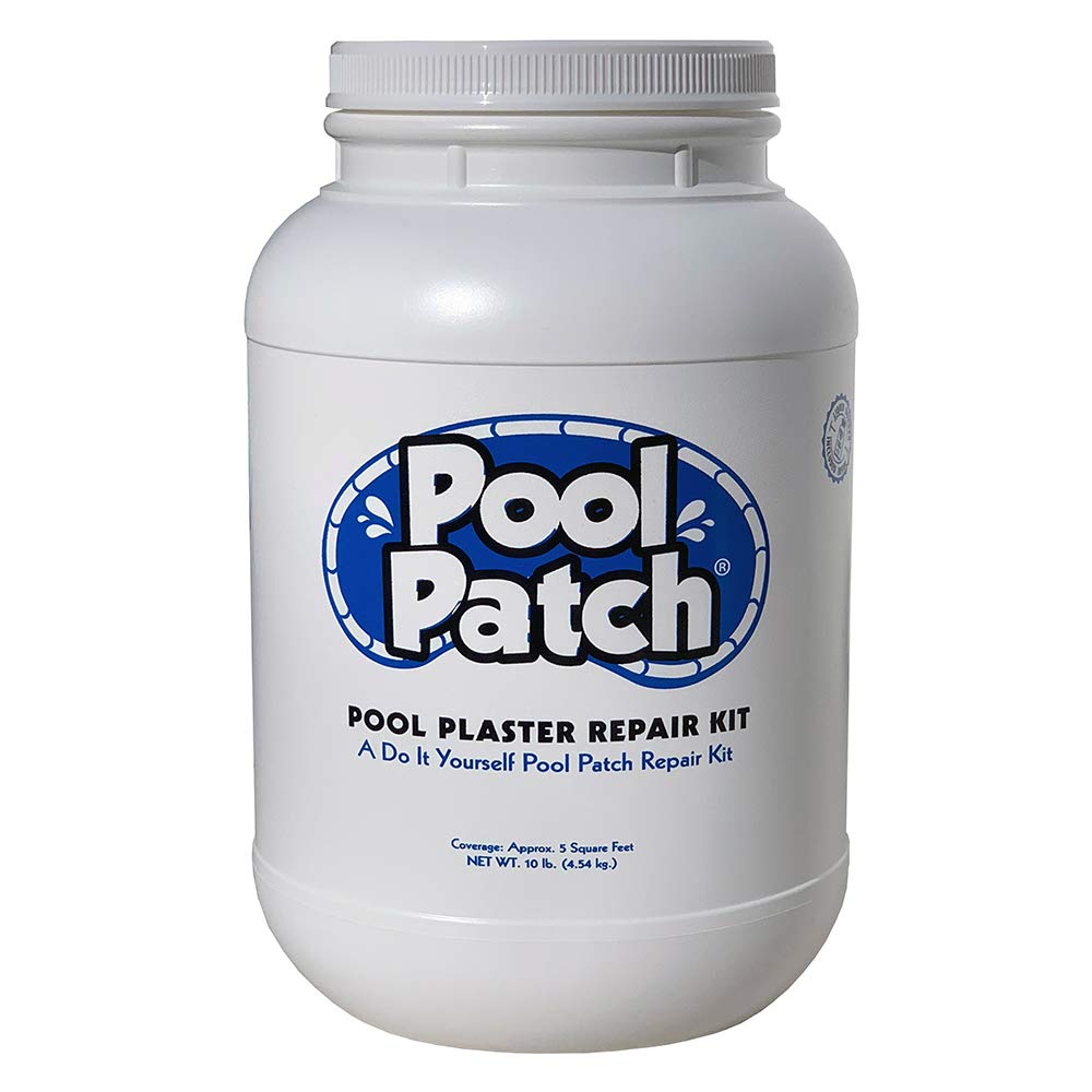 Pool Patch front packaging showing kit contents and professional repair benefit