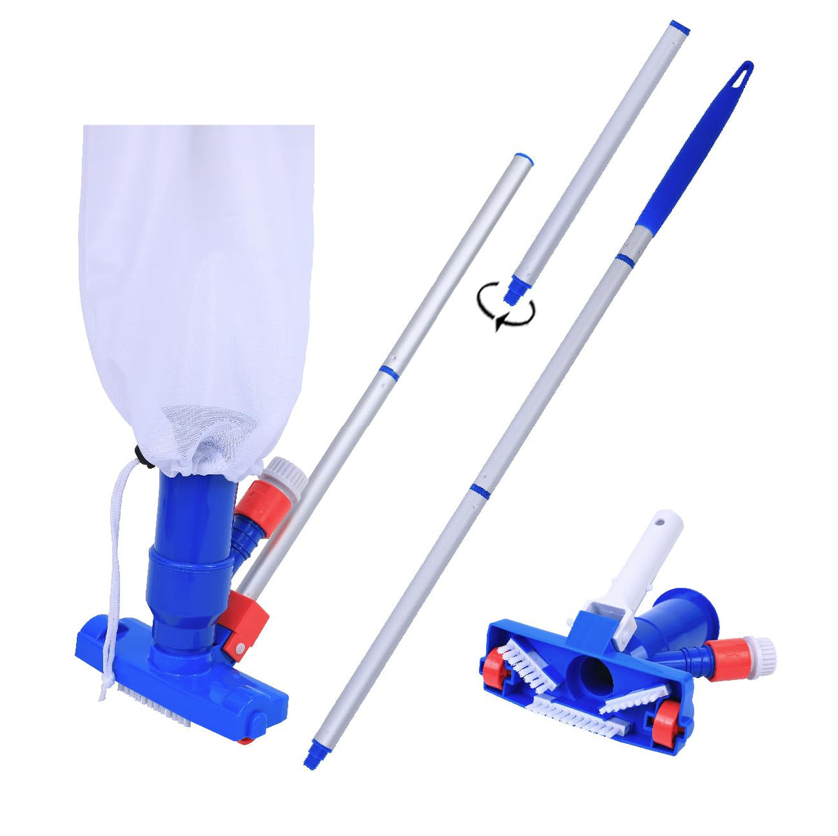 Pool Supply Town front view of hose-powered jet vacuum showing compact design and portability