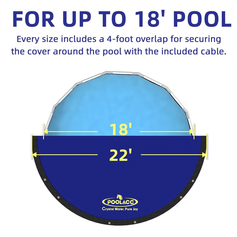 POOLACC black underside view showing UV-blocking lining and light reduction benefit
