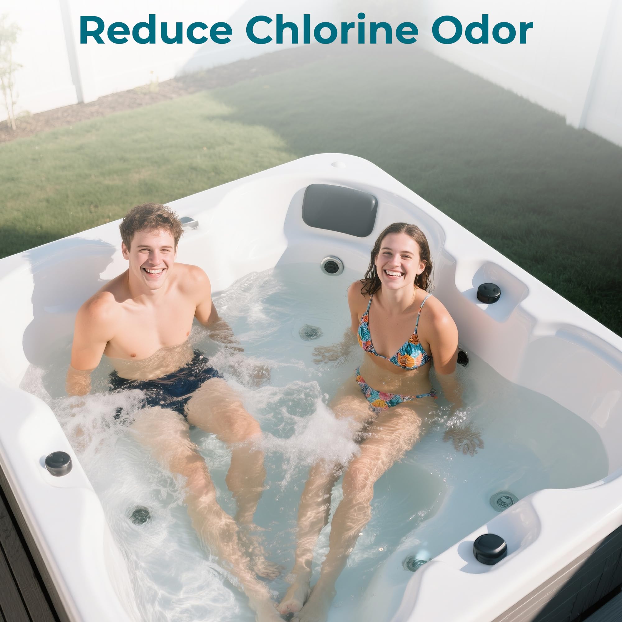 POOLACC side label with usage directions and ingredient clarity