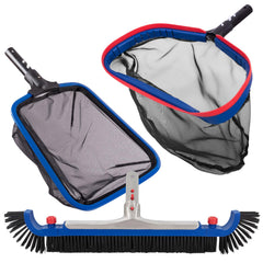 POOLAZA 20-inch brush front view for faster wall cleaning