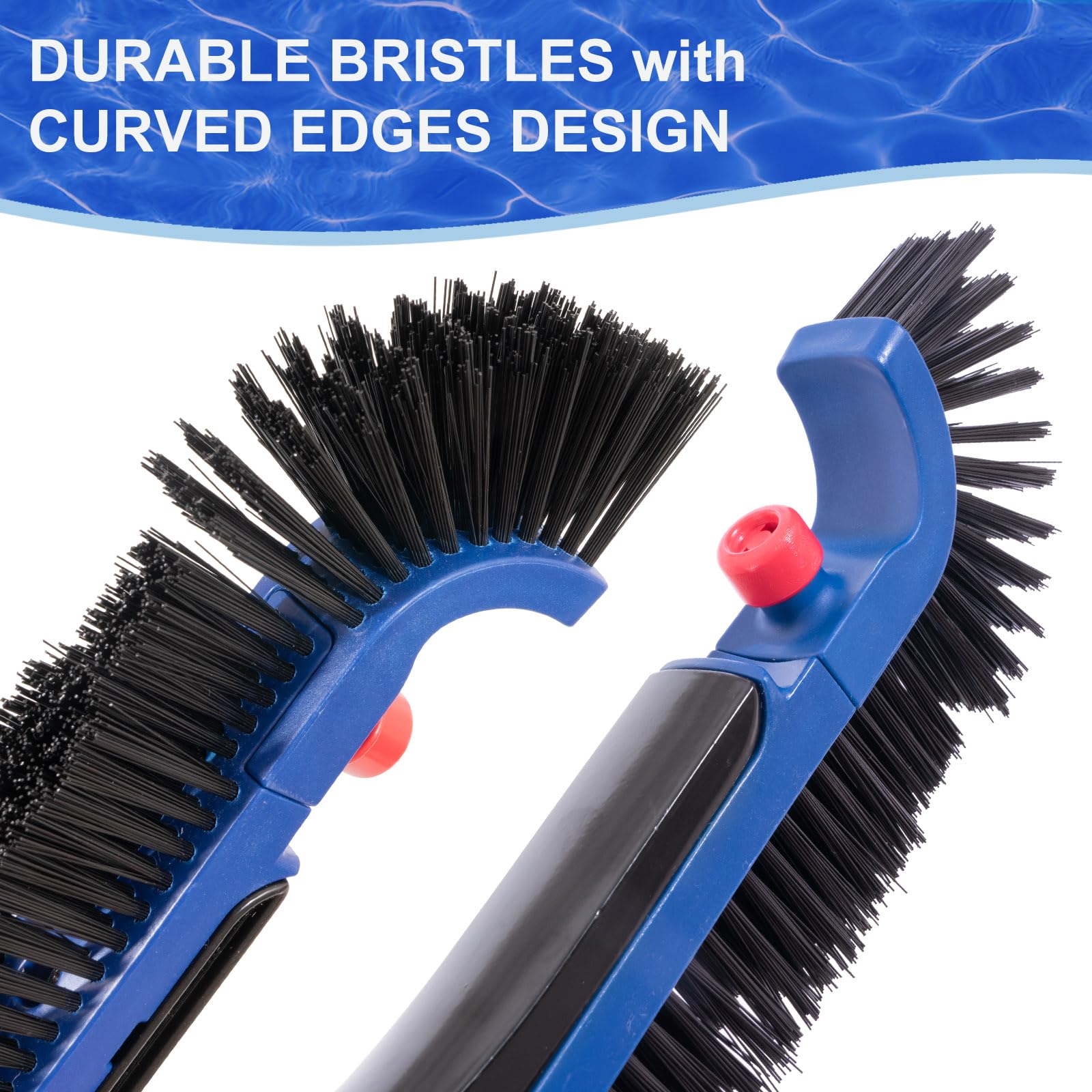 POOLAZA aluminum handle connection showing sturdy attachment and stability