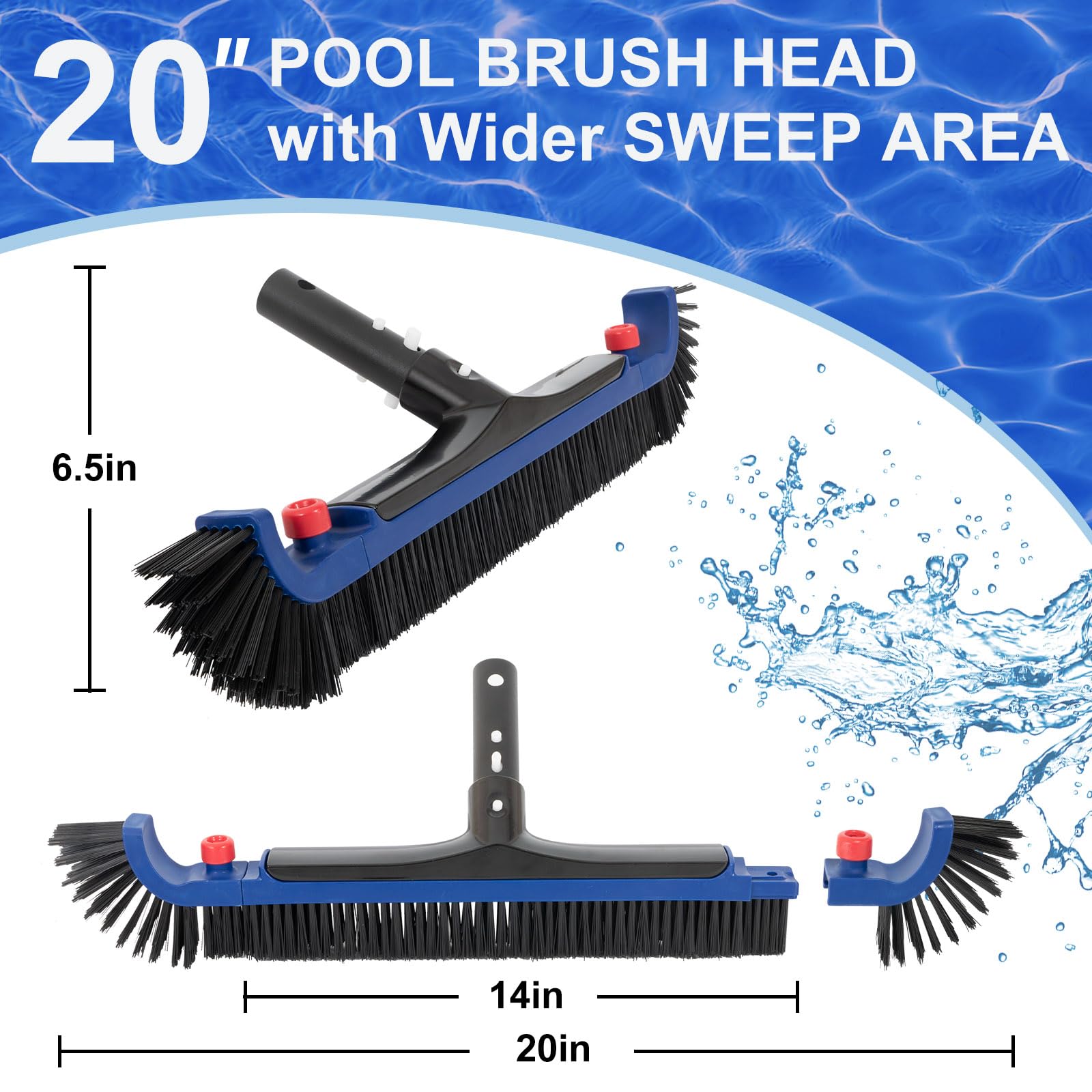POOLAZA close-up of BPT bristles highlighting durable scrubbing power