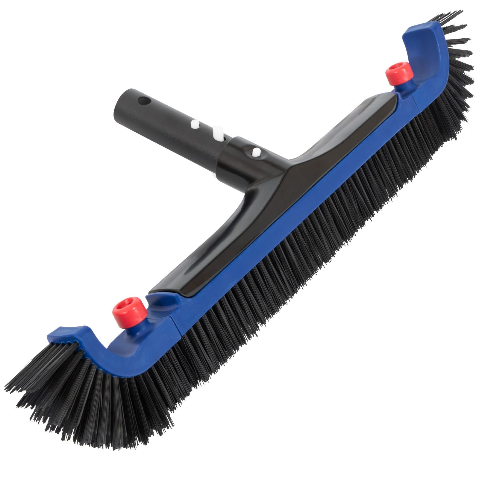 POOLAZA front view of 20-inch pool brush showing full sweep for faster cleaning