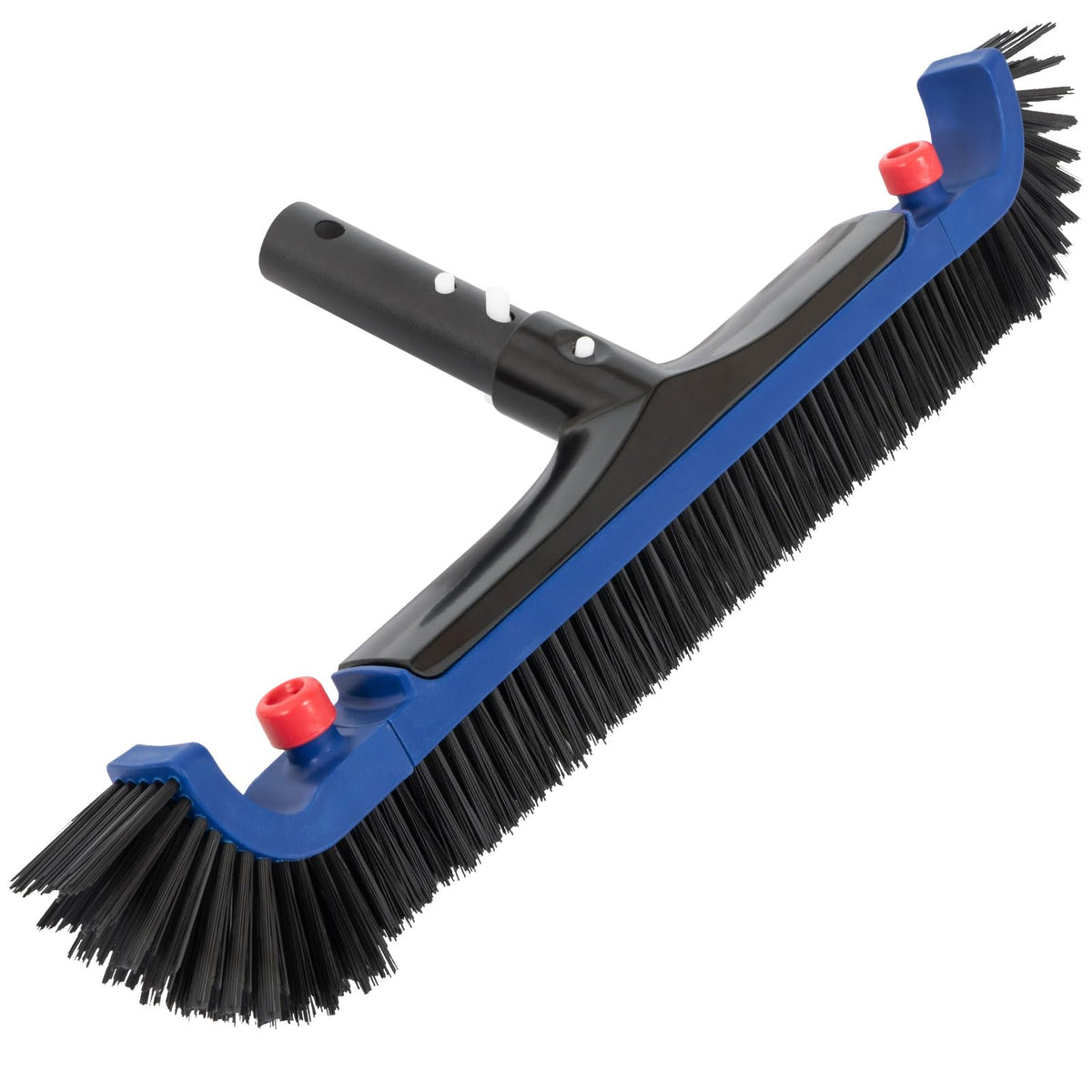 POOLAZA front view of 20-inch pool brush showing full sweep for faster cleaning