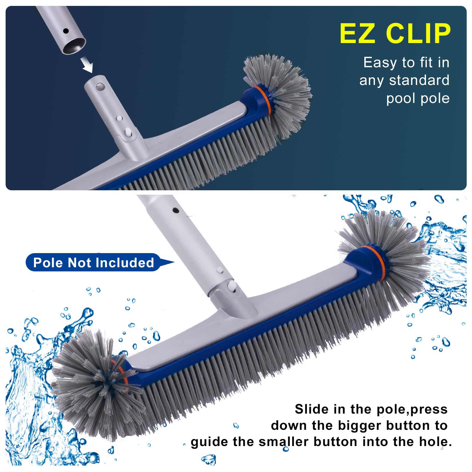 POOLAZA smooth rounded head edges protecting liner from abrasion
