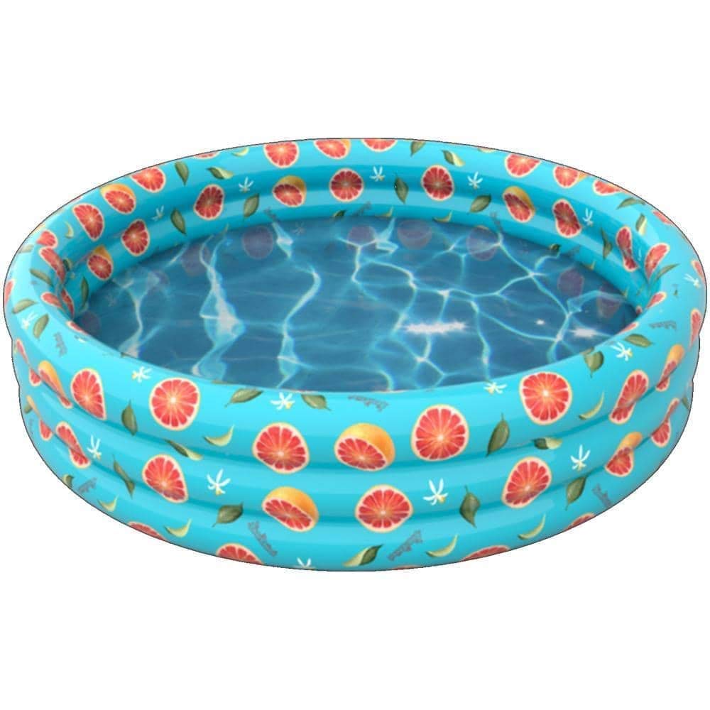 Poolcandy front view showing grapefruit print and compact packaging, great for quick setup