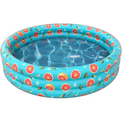 Poolcandy front view showing grapefruit print and compact packaging, great for quick setup
