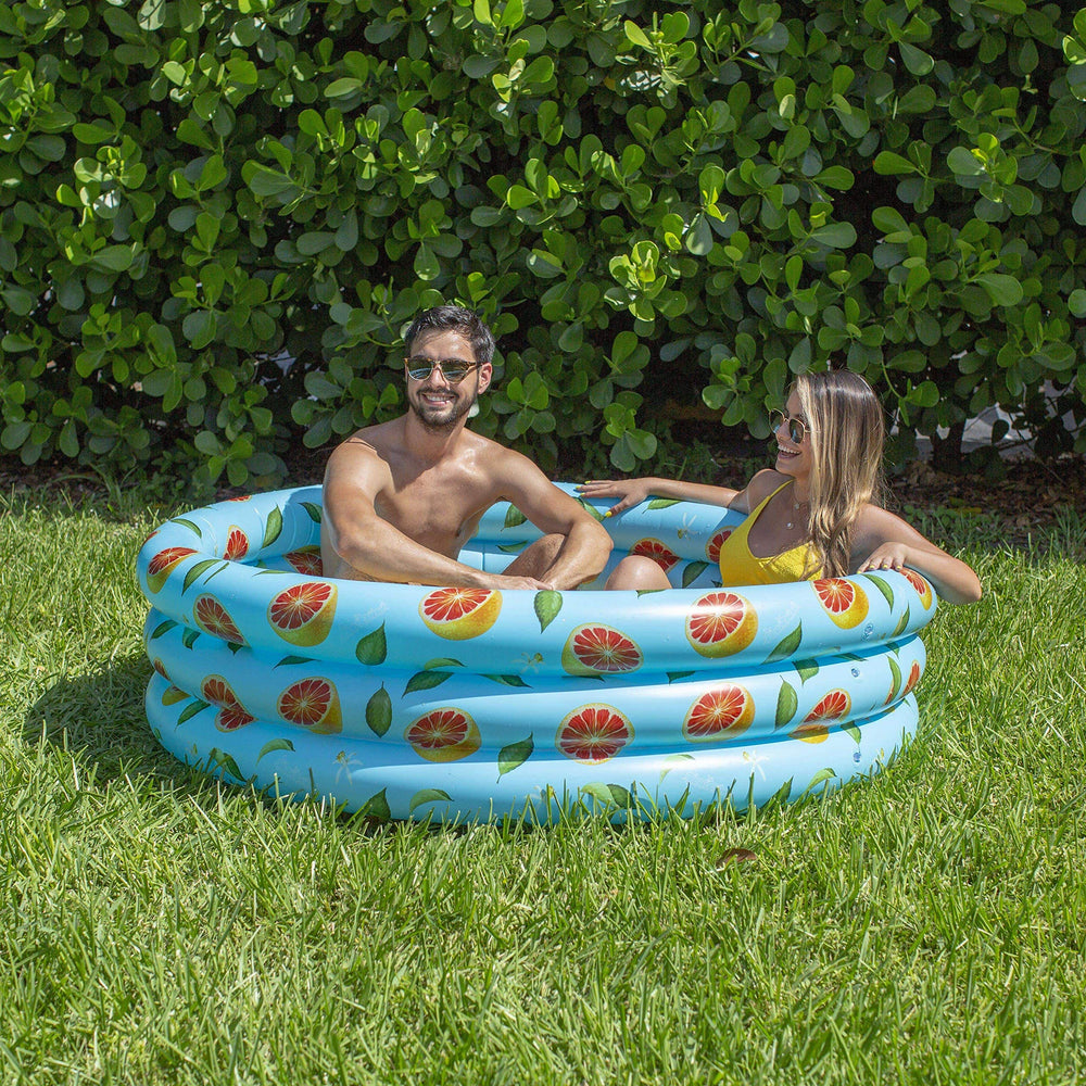 Poolcandy texture and grapefruit print detail highlighting fade-resistant vinyl finish