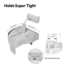 POOLCOMFT clamp mechanism gripping tub wall for a secure, stable attachment