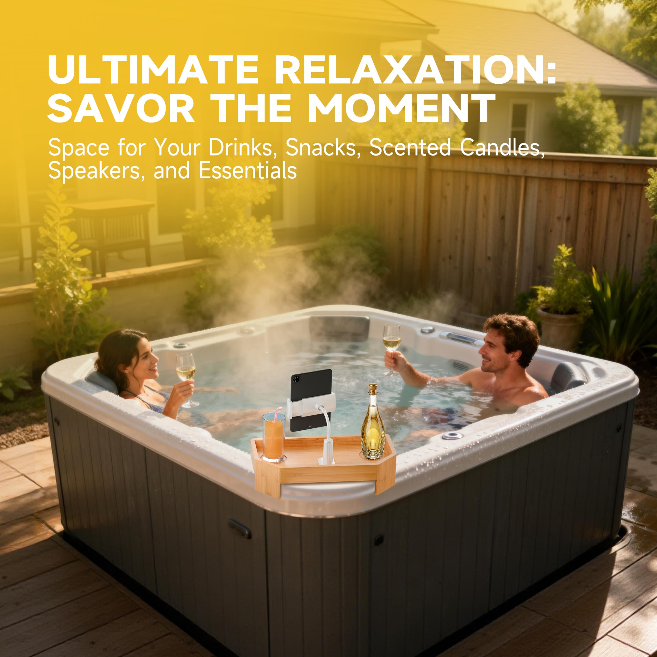 POOLCOMFT silicone non-slip strips detail for stable tub placement