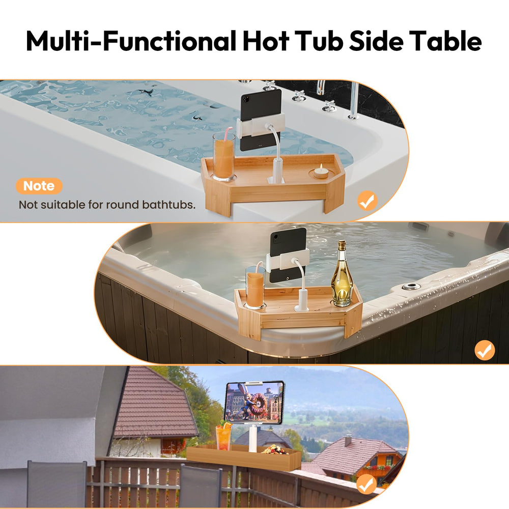 POOLCOMFT next-to-hand size comparison illustrating compact footprint