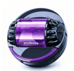 Poolease front view of cordless robotic vacuum showing compact design and strong cleaning