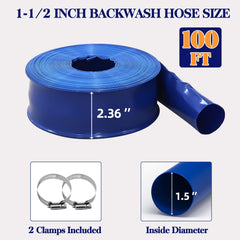 Poolergetic flat rolled hose compact for storage and easy transport