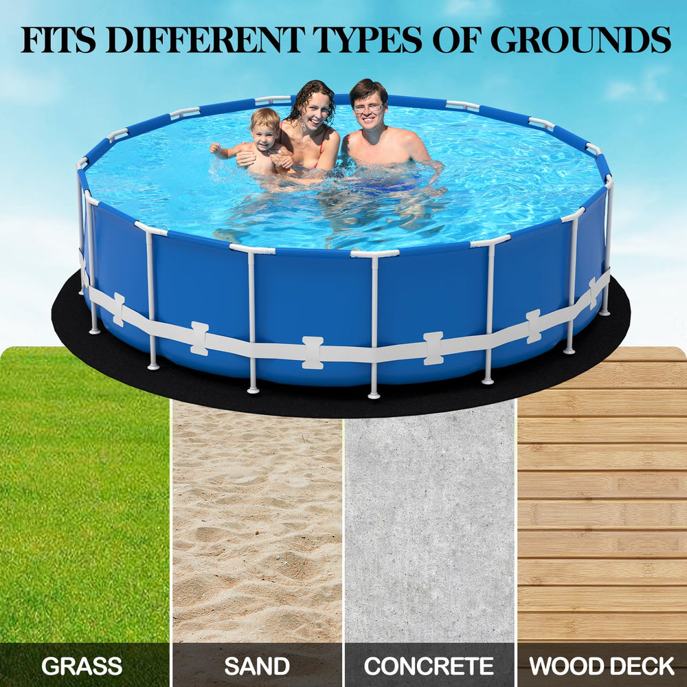 Poolergetic pad beside garden hose for size comparison and easy handling