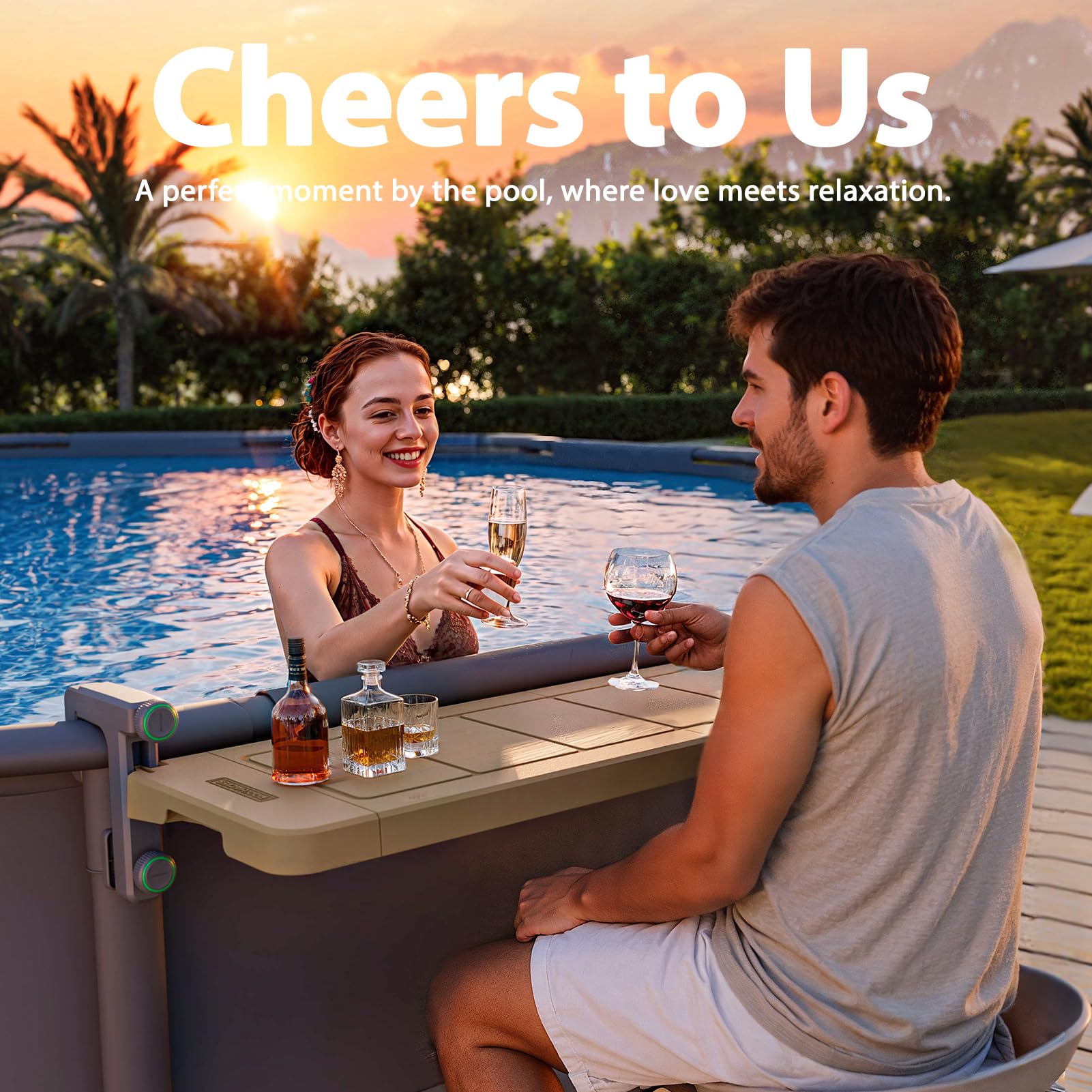 POOLHACKER en patio con piscina, complementa espacios al aire libre