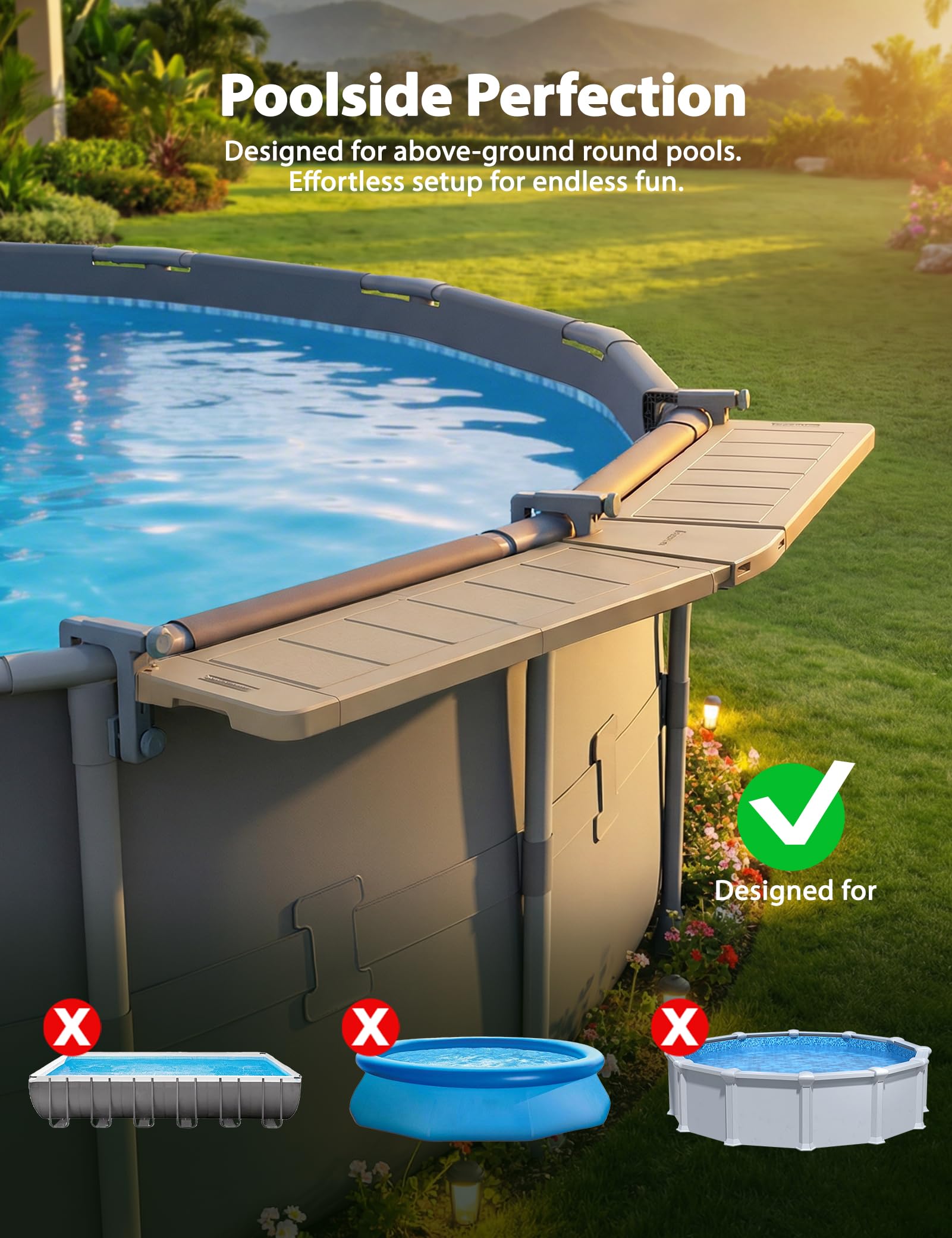 POOLHACKER side bracket attachment showing secure clamp and durability benefit