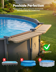 POOLHACKER side bracket attachment showing secure clamp and durability benefit