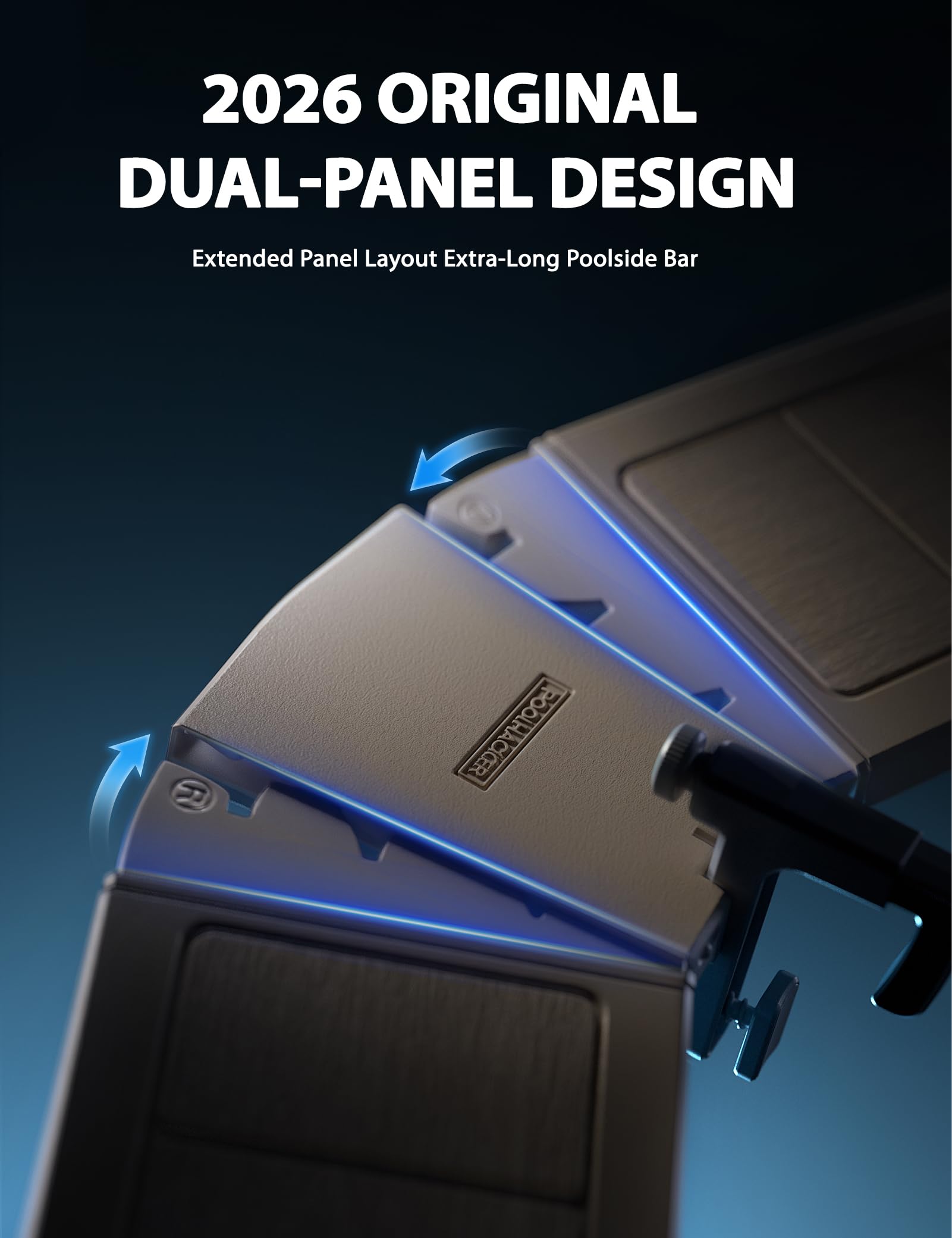 POOLHACKER label close-up showing corrosion-resistant hardware and long-lasting use