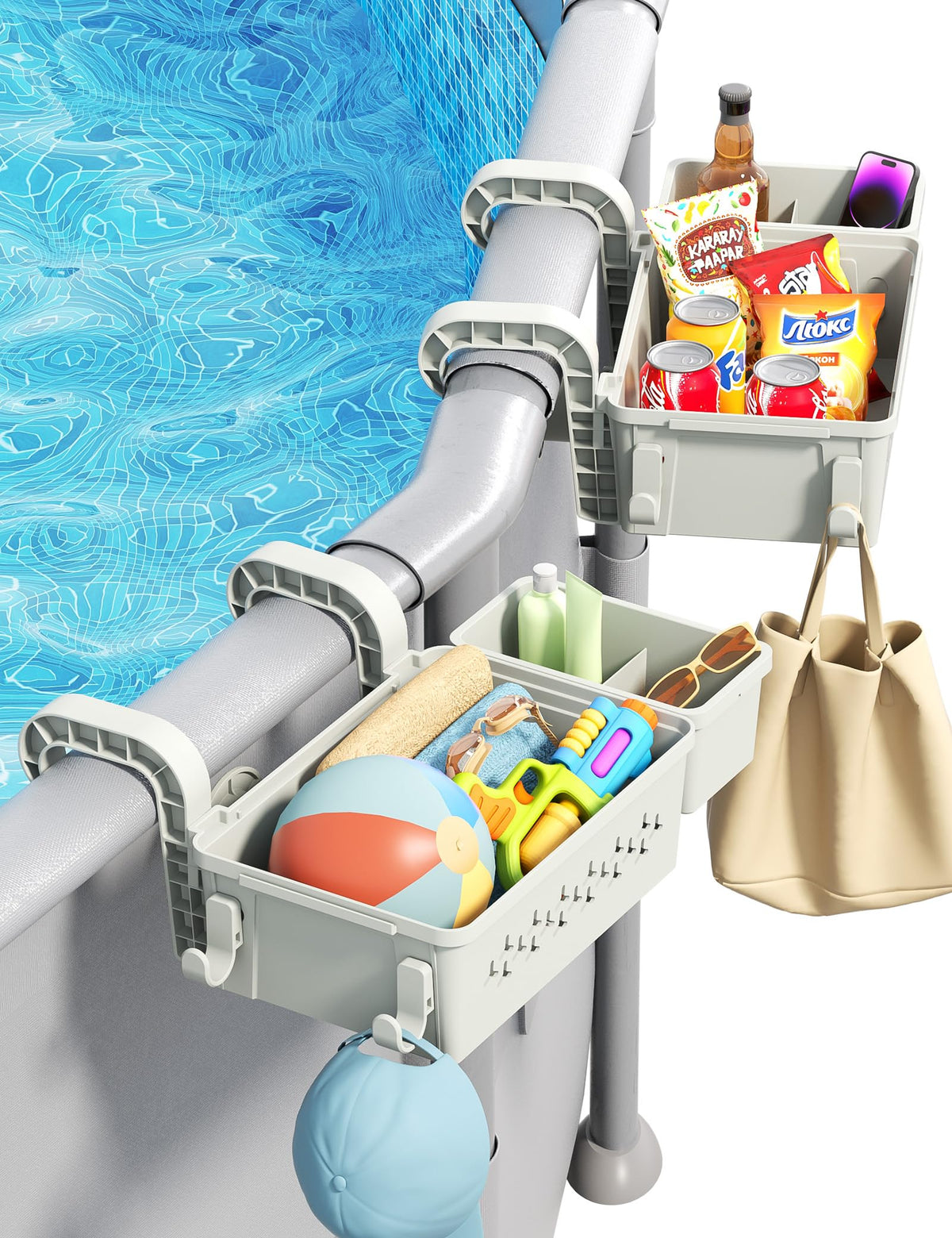 POOLHACKER front packaging and basket showing complete two-pack convenience