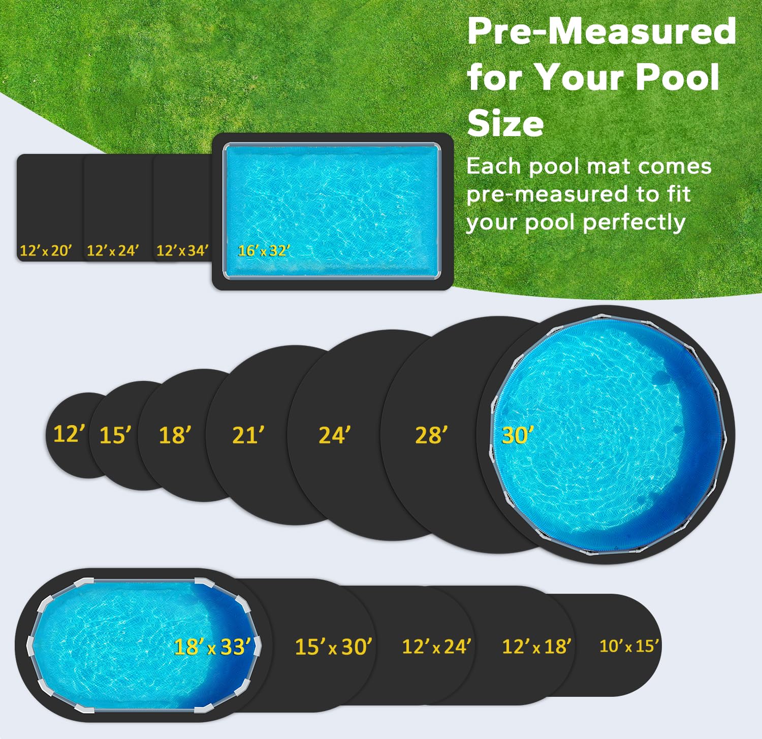 POOLHACKER pad in backyard pool setup showing comfort and clean underlay for homeowners