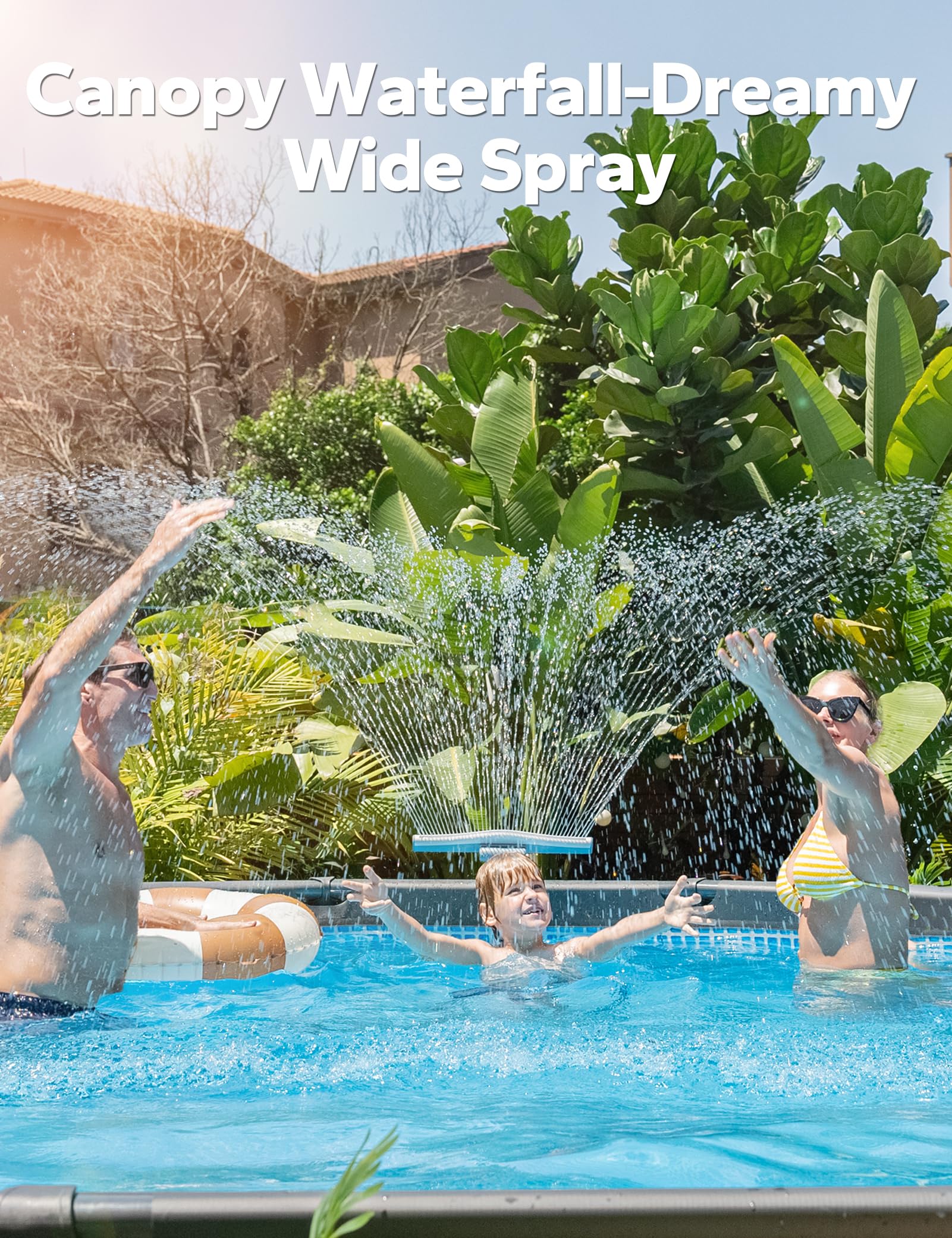 POOLHACKER side profile installed on pool edge, demonstrates compact low-profile fit