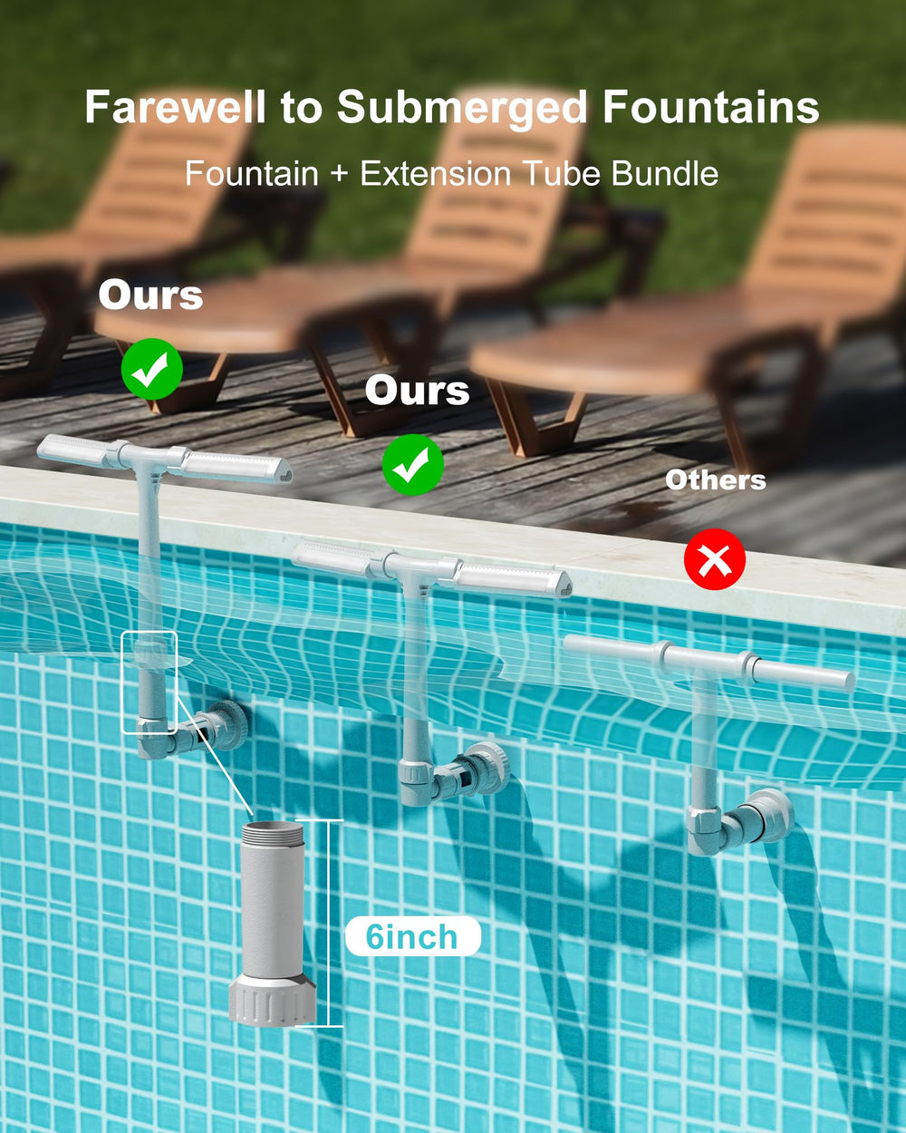 POOLHOUR close-up of dual nozzles highlighting stronger water output