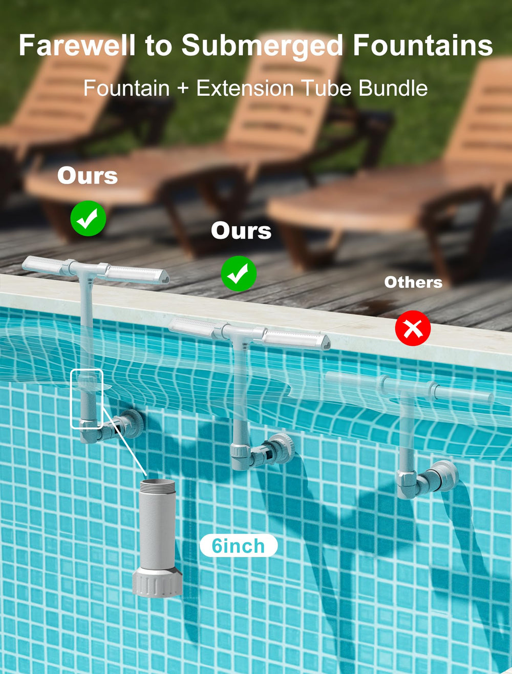 POOLHOUR LED close-up highlighting multicolor lights for vivid nighttime pool scenes