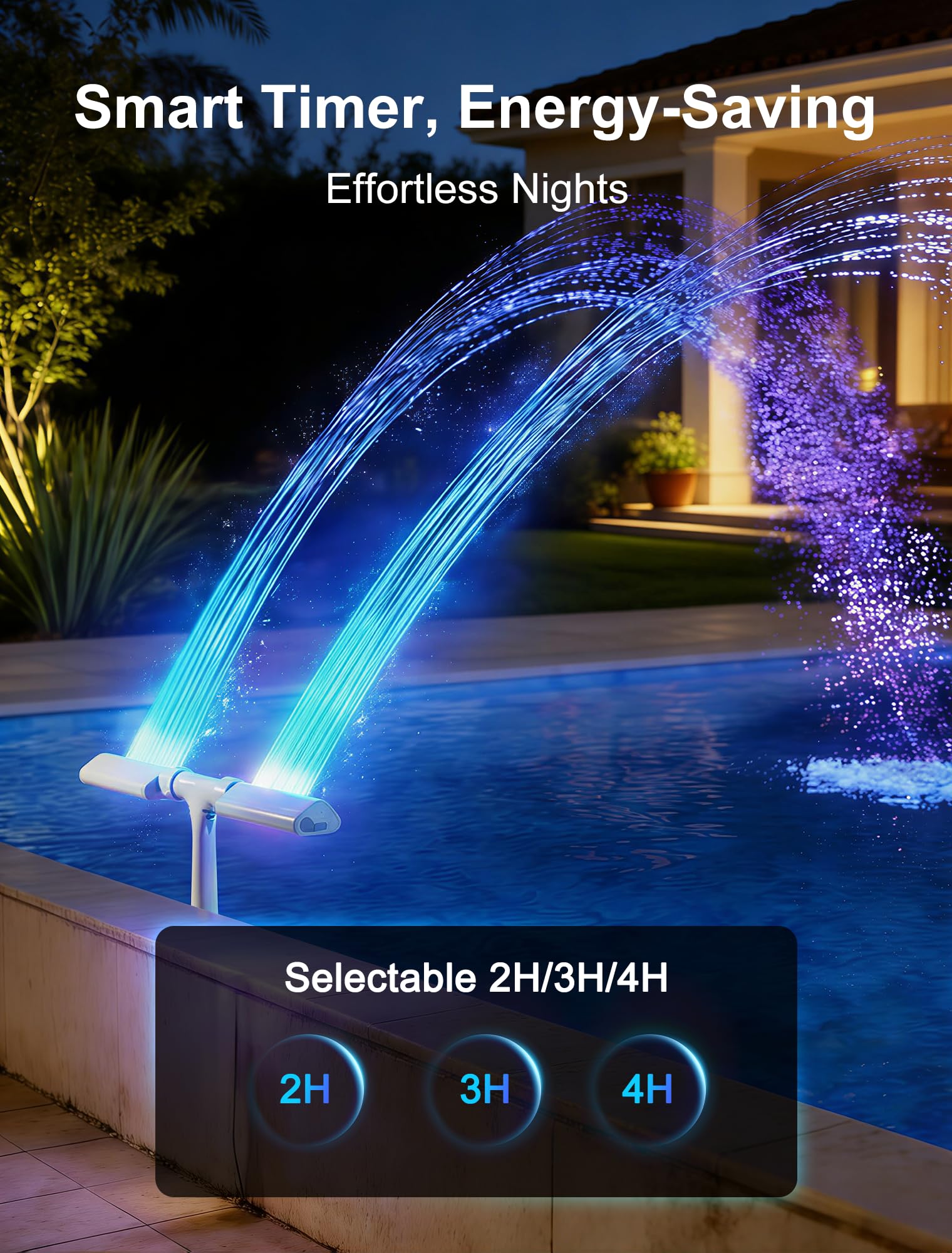POOLHOUR remote control image showing easy adjustments and 98ft operating range