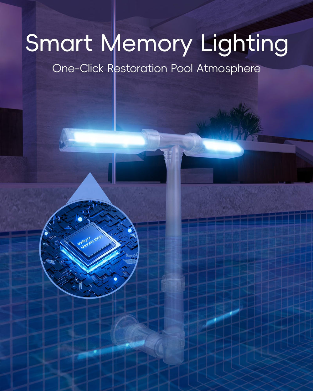 POOLHOUR side view of clear water arc for cooling and effect