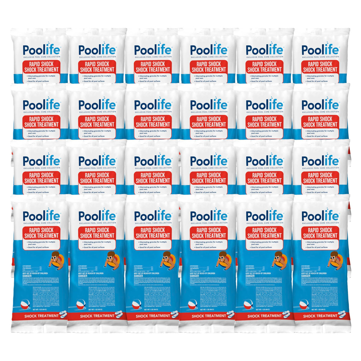 POOLIFE front packaging showing 1 lb bag and easy dosing benefit