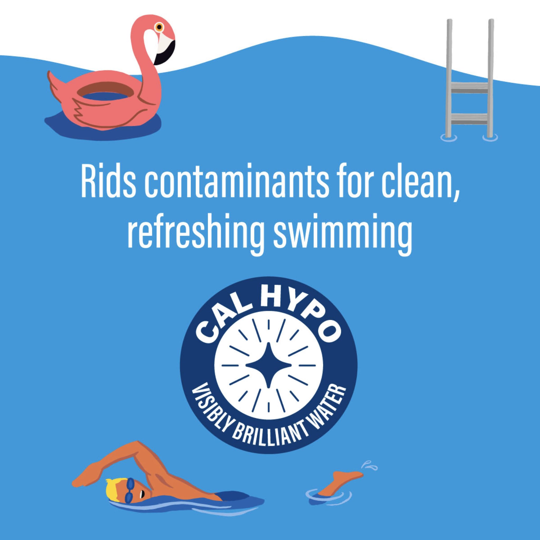 POOLIFE granules dispersing into pool water restoring clarity quickly