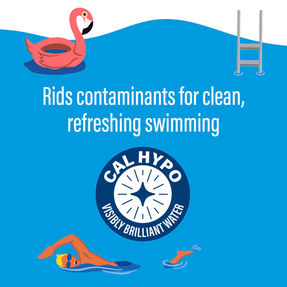 POOLIFE granules dispersing into pool water restoring clarity quickly
