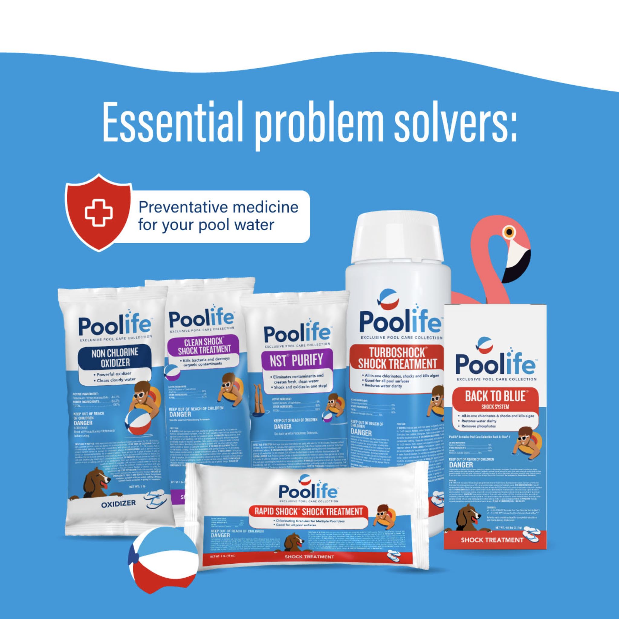 POOLIFE 1 lb bag beside household items to show compact size