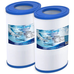 Poolimpid PDM30 front view showing oval filter and improved filtration benefit