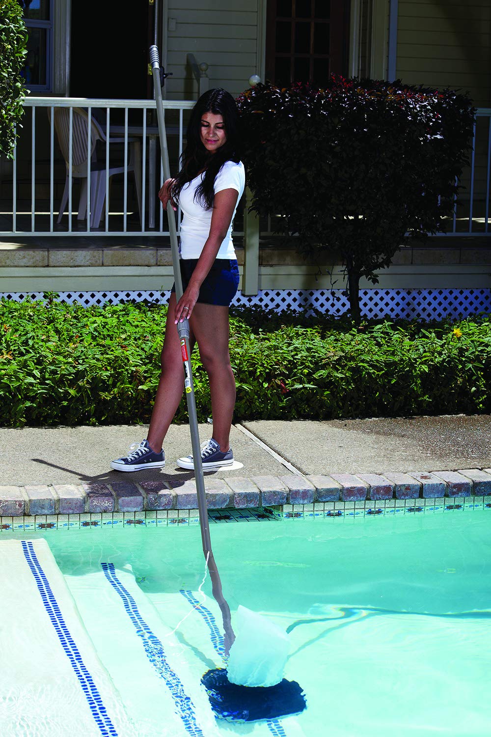 Poolmaster four swivel wheels demonstrating smooth maneuverability benefit
