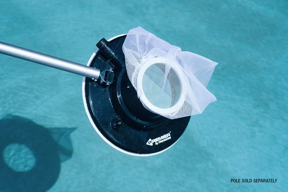 Poolmaster underside with eight jets illustrating strong suction performance
