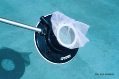 Poolmaster underside with eight jets illustrating strong suction performance