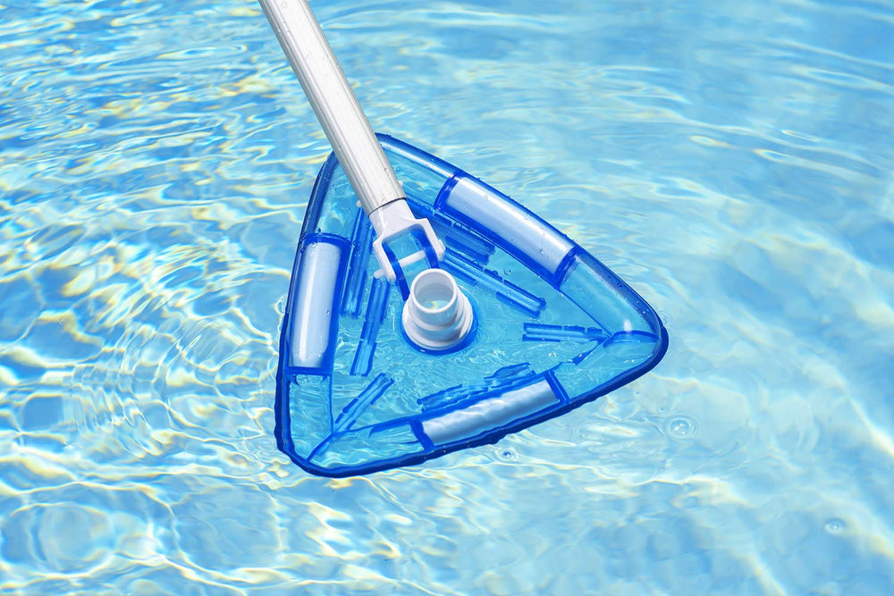 Poolmaster replaceable channel-set brushes cleaning debris efficiently