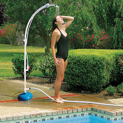 Poolmaster detachable showerhead close-up highlighting handheld control