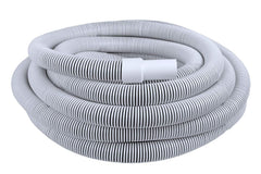 Poolmaster front view of commercial in-ground vacuum hose showing length and label benefits