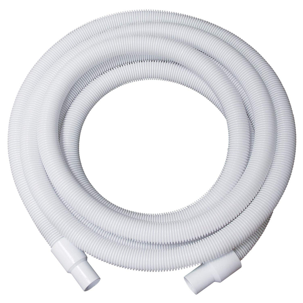 Poolmaster coiled 27-foot vacuum hose showing compact storage and quick deployment