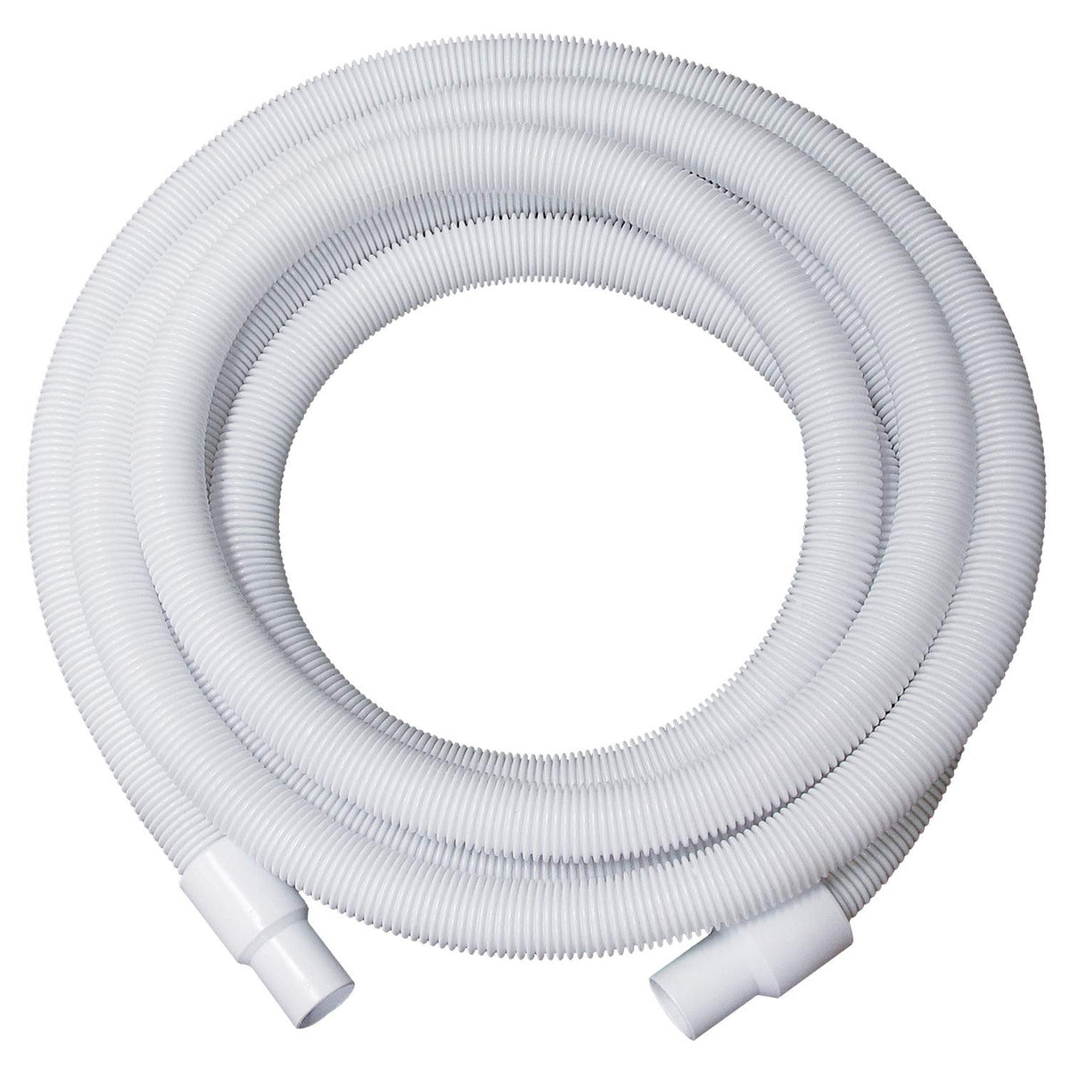 Poolmaster coiled 27-foot vacuum hose showing compact storage and quick deployment