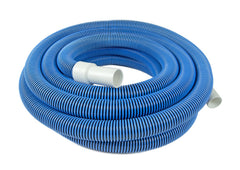 Poolmaster front view of 35 ft vacuum hose showing full length and benefit of reach